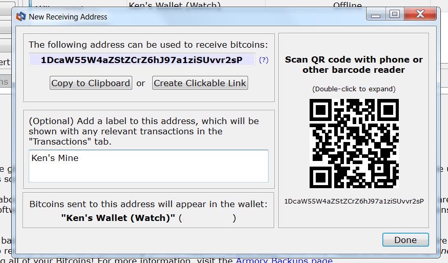 Screenshot of open bitcoin wallet