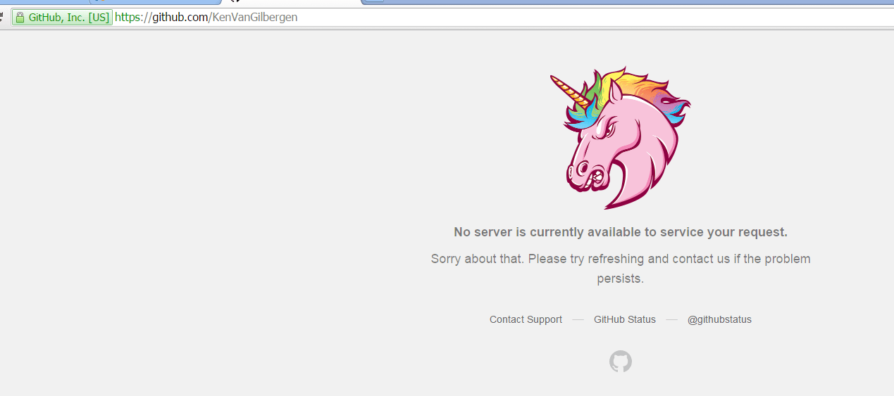 Unicorn displayed in browser